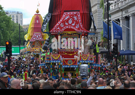 Rathayatra London - 16. Juni, 2019 Stockfoto