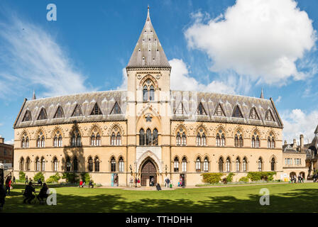 Der viktorianische Fassade des Oxford University Museum of Natural History, im Jahr 1860 gegründet. Es grenzt an die Pitt Rivers Museum für Völkerkunde