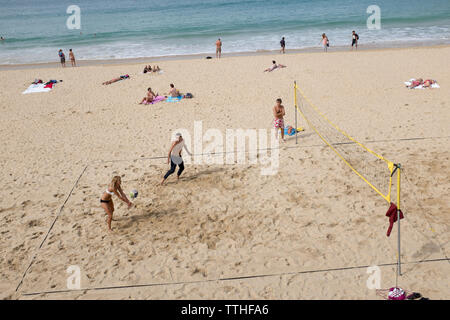 Playa de la Concha Strand von San Sebastian im Baskenland Spanien Stockfoto