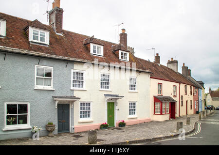 Historische Häuser in Wareham, Dorset, England, Großbritannien Stockfoto