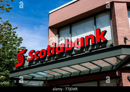 BURNABY, BRITISH COLUMBIA, KANADA - Juni 1, 2019: Scotiabank sign-Bild Stockfoto