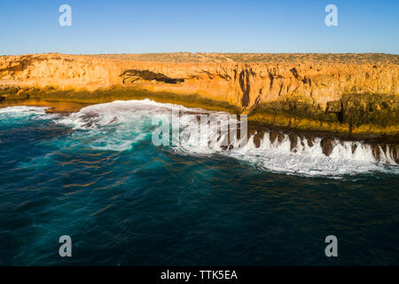 Luftaufnahme der Quobba Küste im Nordwesten von Australien. Stockfoto