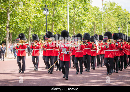 Die Coldstream Guards Band in London Stockfoto