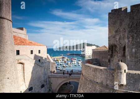 03. Mai 2019, Dubrovnik, Kroatien. Alte Stadt Port. Stockfoto