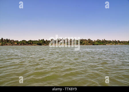 Sudan Dorf am Nil. Stockfoto