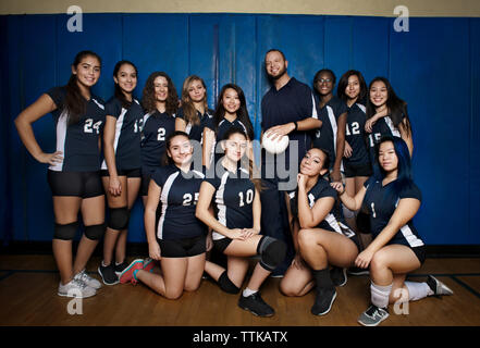 Portrait von Volleyball sport team Stockfoto