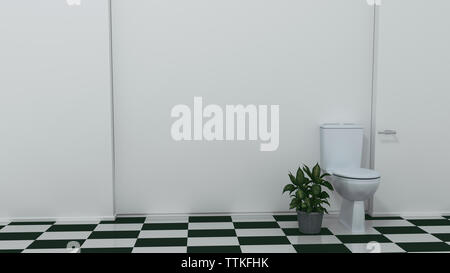 Wc Kabine. 3D-Rendering Stockfoto