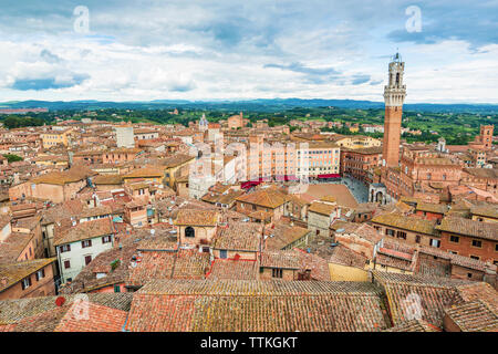 Stadtbild von Siena in Italien Stockfoto