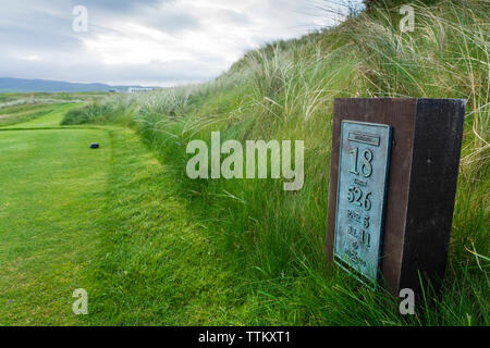 Anzeigen von machrie Golf Links Golf Course auf Islay. In der Inneren Hebriden, Schottland, Großbritannien Stockfoto