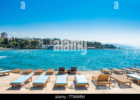 Split, Kroatien, Adriaküste, beliebten Strand Bacvice, größten Swimming Resort in der Stadt Stockfoto