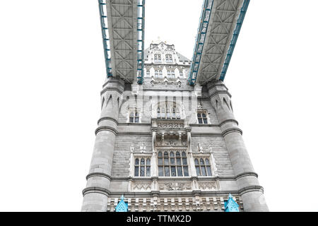 Blick auf die London Tower Bridge von Unten Stockfoto