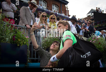 London, Großbritannien. 17. Juni 2019. Während der Fever-Tree TENNIS Meisterschaften im Queen's Club, London, England am 17. Juni 2019. Foto von Andy Rowland. Credit: PRiME Media Images/Alamy leben Nachrichten Stockfoto