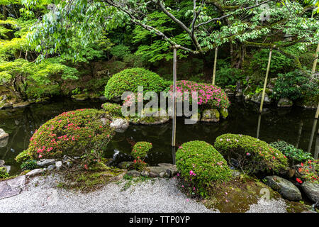 Enman-in Monzeki Garten - enman-in Monzeki ist ein Tempel der kaiserlichen Familie in Otsu, Shiga erstellt in Gedenken an Mizuko. Mii-no-Meien Garde Stockfoto