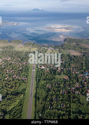 Luftaufnahme der kleine Flughafen Stockfoto