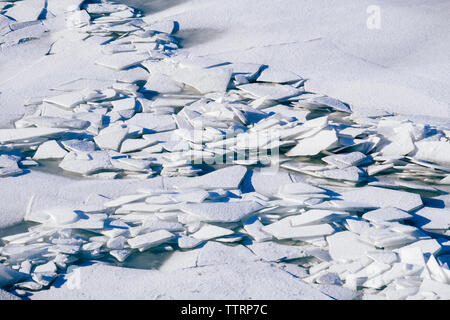 In der Nähe des zugefrorenen Donau Stockfoto