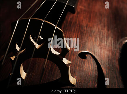 An der musikalischen Saiteninstrument, Nahaufnahme Stockfoto