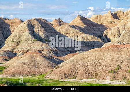Hügel von Badlands National Park, South Dakota, USA Stockfoto