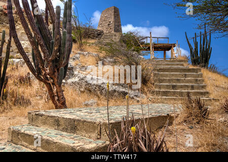 Balashi Gold Mühlen Ruinen, Aruba Stockfoto