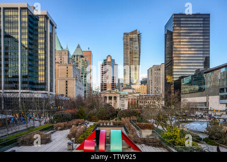 Robson Square; Vancouver, British Columbia, Kanada Stockfoto