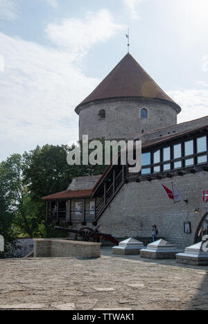 Garten des dänischen Königs, Tallinn, Estland. Der Legende nach ist dies der Ort, an dem während der dänischen Invasion eine Flagge vom Himmel herabstieg. Stockfoto