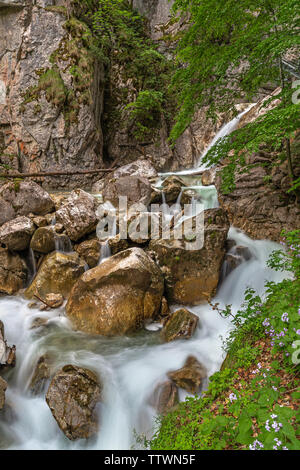 Poellat Schlucht in Schongau in der Nähe von Schloss Neuschwanstein, Bayern, Deutschland Stockfoto