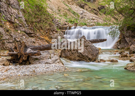 Poellat Schlucht in Schongau in der Nähe von Schloss Neuschwanstein, Bayern, Deutschland Stockfoto