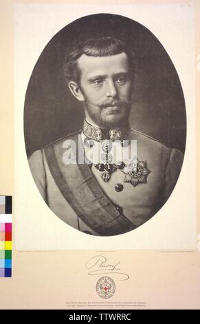 Rudolf (1858-1889), Kronprinz von Österreich und Ungarn - Additional-Rights Clearance-Info - Not-Available Stockfoto