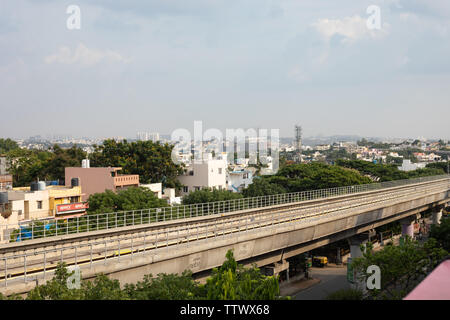 Bangalore, Karnataka India-June 01 2019: Luftbild leer Bengaluru u-Brücke in der Nähe von Vijaya Nagara, Amritsar, Indien. Stockfoto