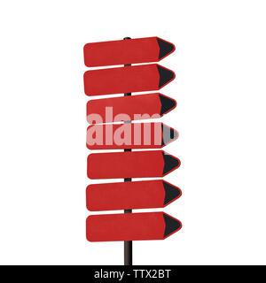 Leere Richtungsschild Stockfoto