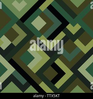 Klassische nahtlose Muster mit Digital Pixel Camouflage. Camo Hintergrund drucken für städtische Modern Fashion Design, grüne Uniform Swatch, Spiel Stock Vektor