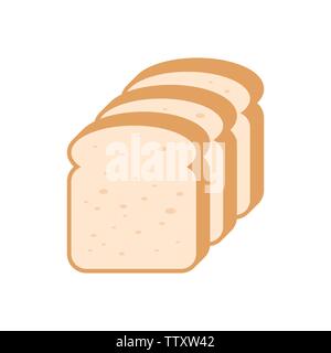 Geschnittenes Brot flachbild Vektor. Flat Style Design Stock Vektor