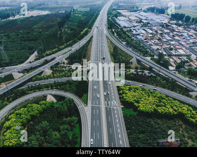 Beijing Road Antenne schießen Stockfoto