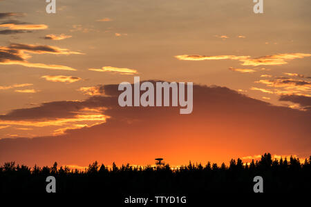 Sonnenuntergang am Pirttisaari Insel, Porvoo, Finnland Stockfoto