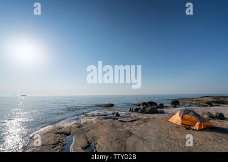 Morgen am Pirttisaari Insel, Porvoo, Finnland Stockfoto