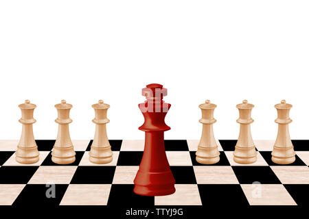 Schach Geschäftskonzept mit Führern und erfolg konzept Ideen Stockfoto