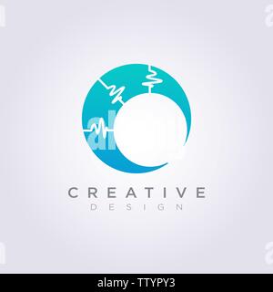 Vektor Logo Design elektrische Kreis Symbol. Stock Vektor