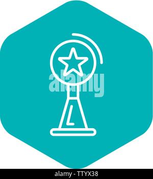 Video Blog Star cup Symbol, outline Style Stock Vektor