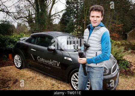 Tom Wakefield von Cotswold TV Video Production Company. Stockfoto