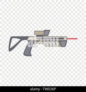 Futuristische Ray Gun Waffensymbol, Cartoon Stil Stock Vektor