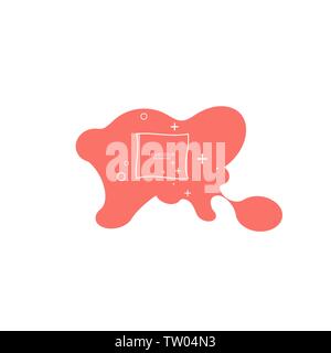 Moderne abstrakte Vektor Banner. Flache geometrische flüssiger Form mit lebenden Korallen Farben. Moderne vektor Vorlage, Vorlage für die Gestaltung eines Logos, Flyer Stock Vektor