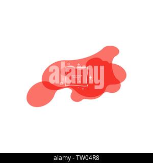 Moderne abstrakte Vektor Banner. Flache geometrische flüssiger Form mit lebenden Korallen Farben. Moderne vektor Vorlage, Vorlage für die Gestaltung eines Logos, Flyer Stock Vektor