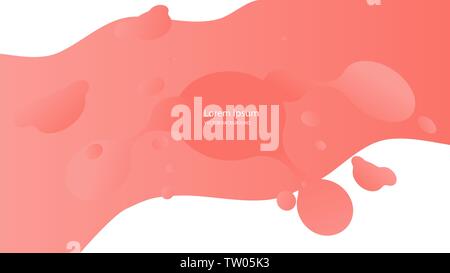 Abstrakte Form der Flüssigkeit. Liquid Design. Flüssige dynamischen Hintergrund für Websites, Landing Page oder Business Presentation. Isolierte gradient Wellen mit Stock Vektor