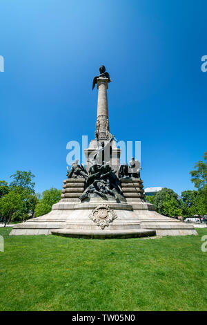 Rotunda da Boavista, Praça de Mouzinho de Albuquerque, zentralen Platz und Park in Porto. Stockfoto