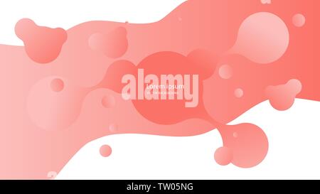 Abstrakte Form der Flüssigkeit. Liquid Design. Flüssige dynamischen Hintergrund für Websites, Landing Page oder Business Presentation. Isolierte gradient Wellen mit Stock Vektor