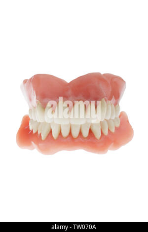 Nahaufnahme eines Zahnersatz-Sets Stockfoto