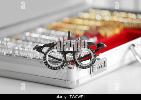 Rahmen und mit vielen anderen Prozess Objektive Stockfoto