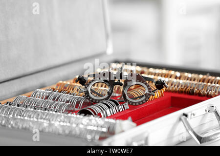 Rahmen und mit vielen anderen Prozess Objektive Stockfoto