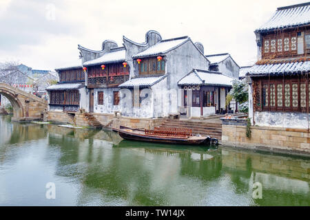 Jiashan Moon River historischen Block Stockfoto