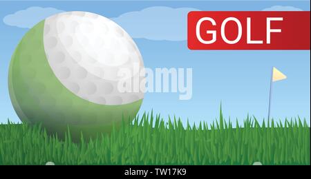 Golf Cup Konzept Banner. Cartoon Illustration von Golf Cup vector Konzept Banner für Web Design Stock Vektor