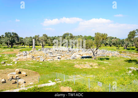 Ruinen von Teos alten Stadt. Sigacik, Seferihisar, Izmir, Türkei Stockfoto